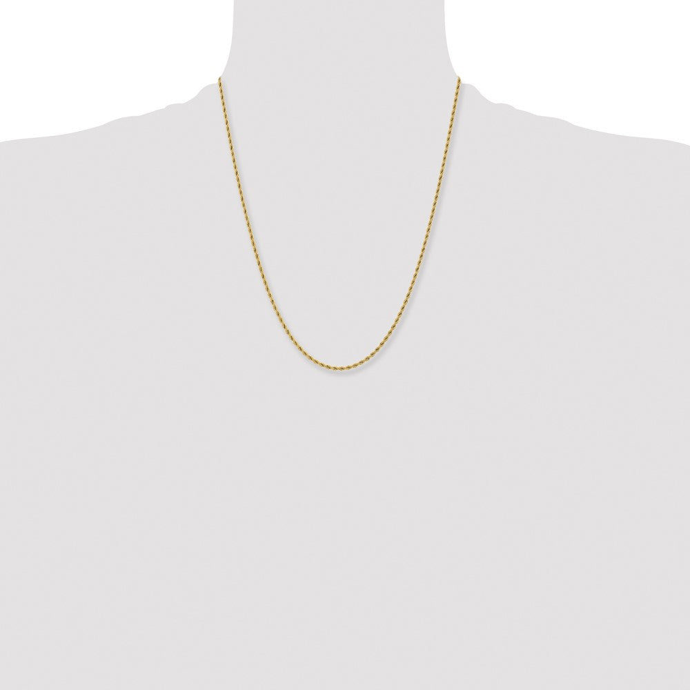 Chisel Stainless Steel Polished Yellow IP-plated 2.4mm 22 inch Rope Chain
