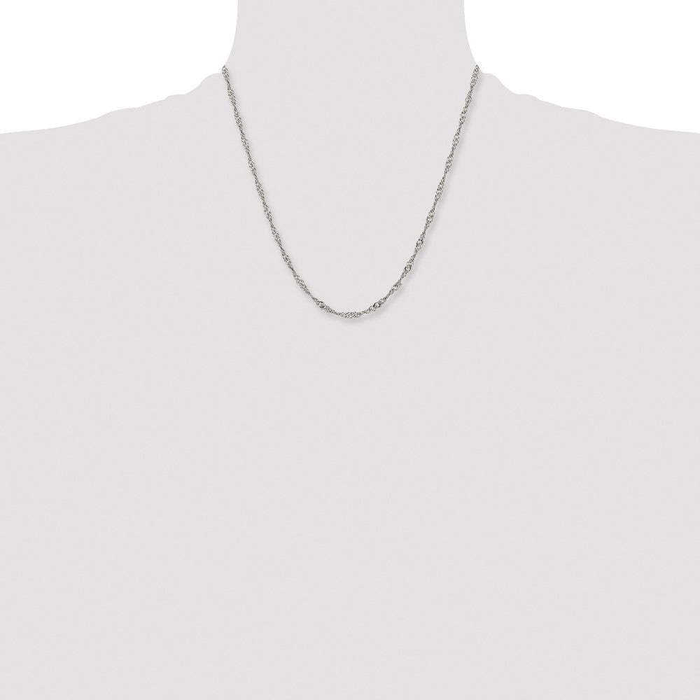Chisel Stainless Steel Polished 3mm 20 inch Singapore Chain