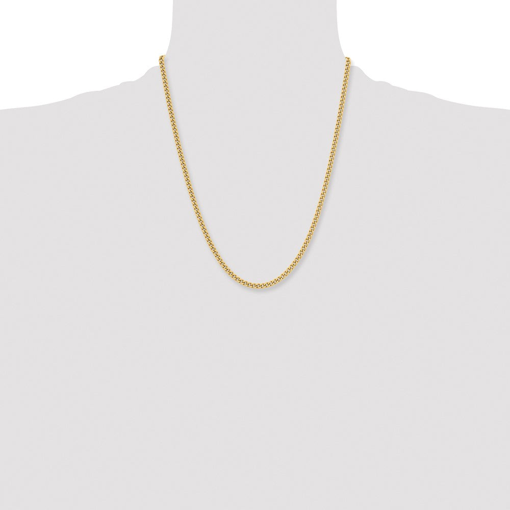 Chisel Stainless Steel Polished Yellow IP-plated 4mm 22 inch Round Curb Chain
