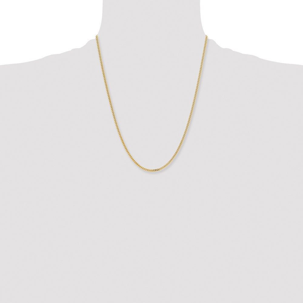 Chisel Stainless Steel Polished Yellow IP-plated 3mm 22 inch Curb Chain
