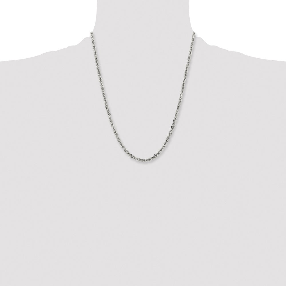 Chisel Stainless Steel Polished 4.2mm 22 inch Fancy Twisted Link Chain