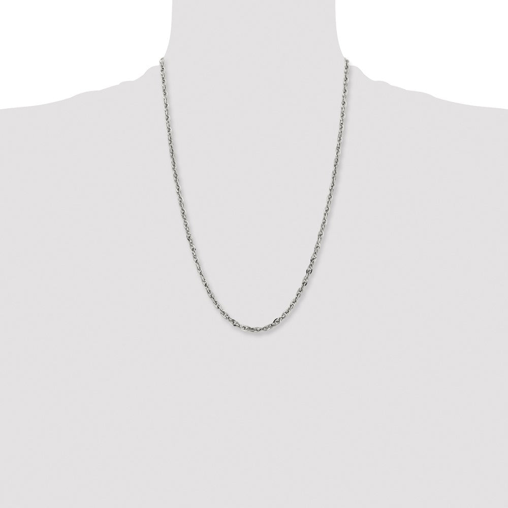 Chisel Stainless Steel Polished 4.2mm 24 inch Fancy Twisted Link Chain
