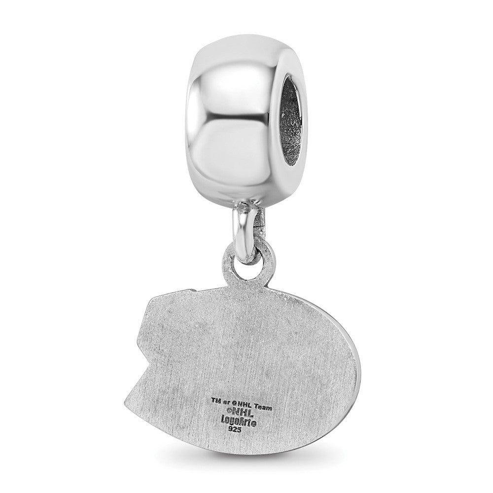 Sterling Silver Rhodium-plated NHL Montreal Canadiens Extra Small Dangle Bead Charm