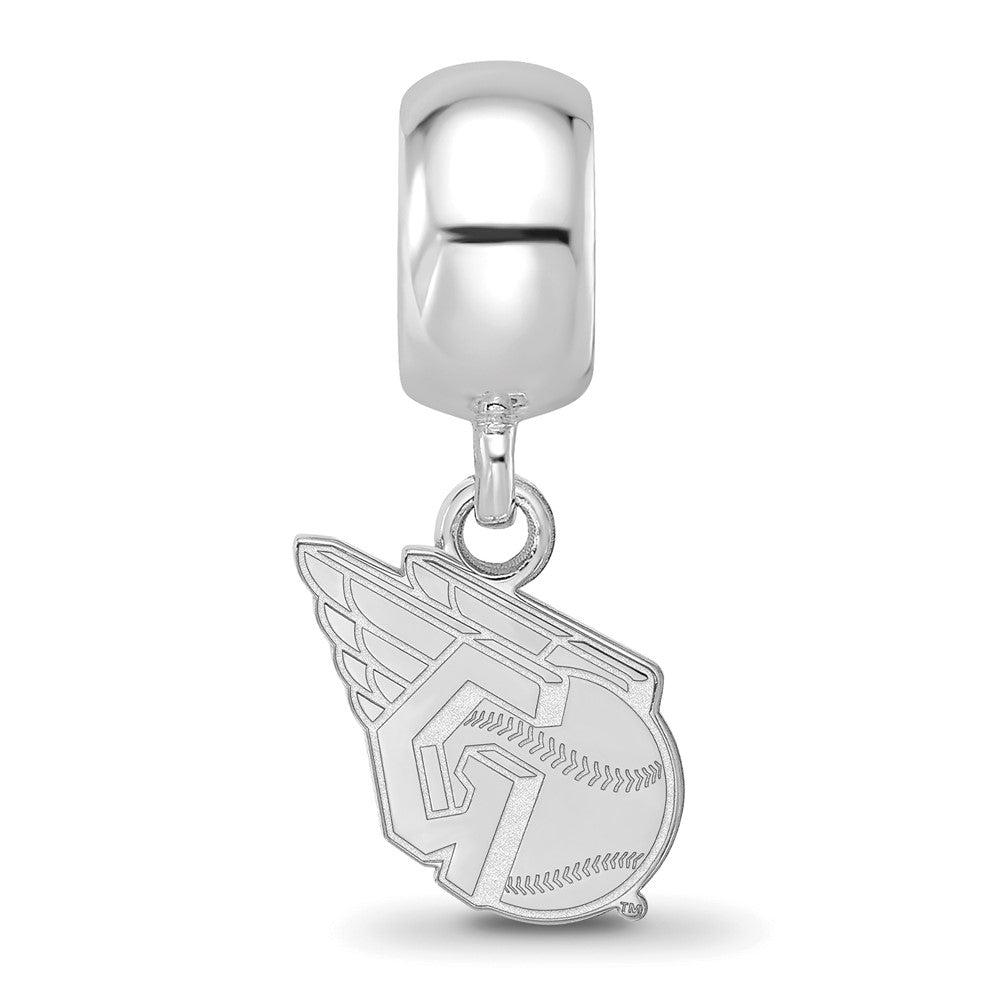 SS Rhodium-plated MLB Cleveland Guardians Extra Sm. Bead Dangle Cha