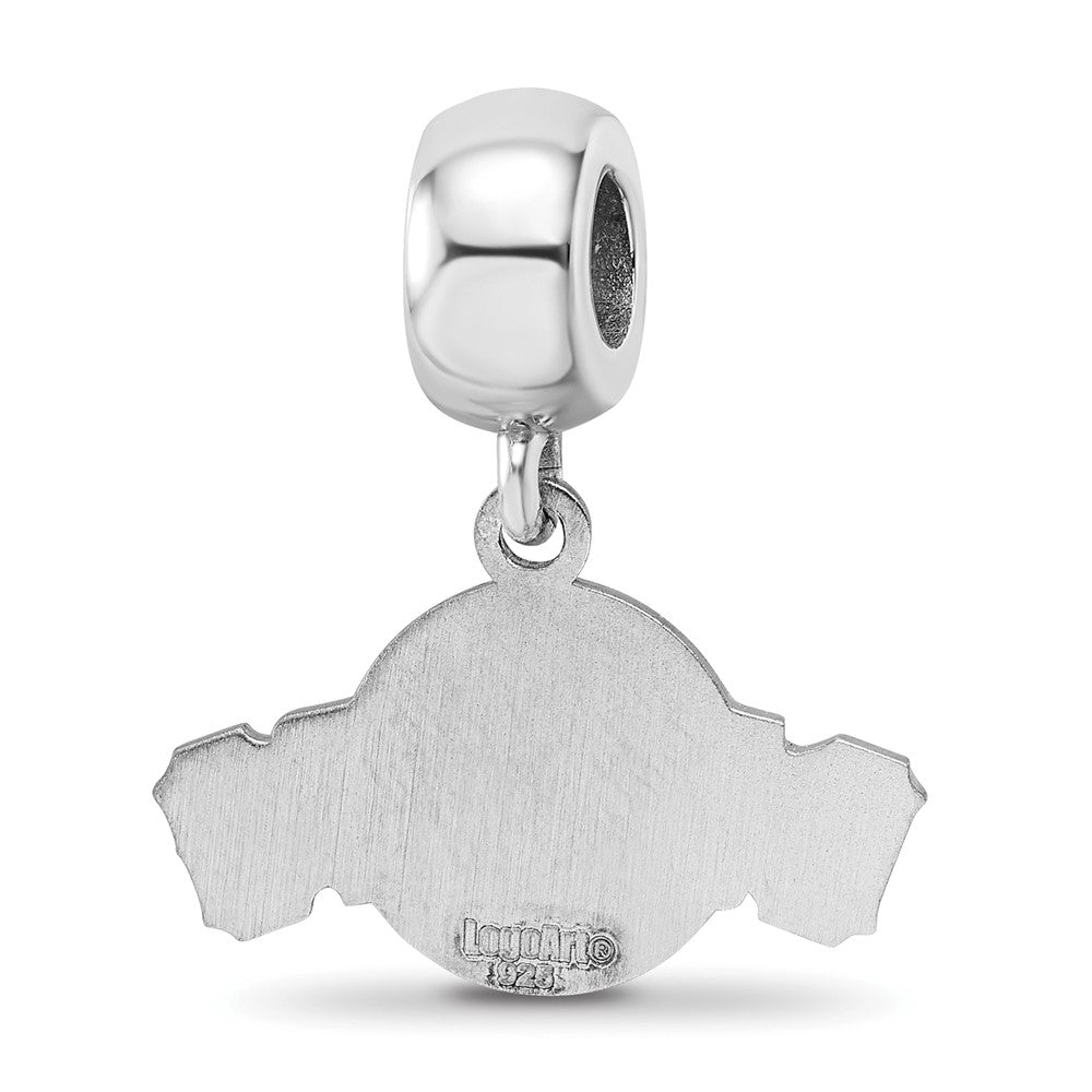 Sterling Silver Rhodium-plated MLB San Francisco Giants Baseball Small Dangle Bead