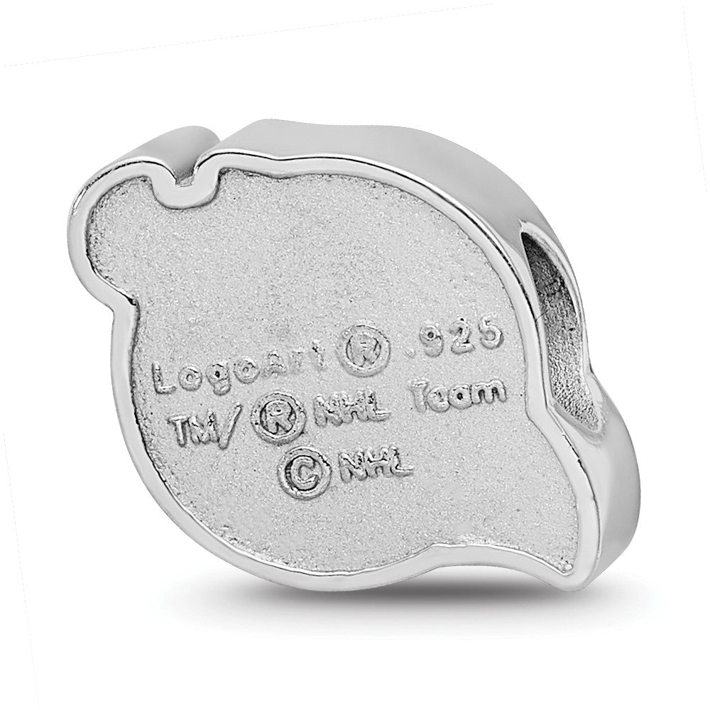 Sterling Silver NHL New Jersey Devils Enameled Logo Bead