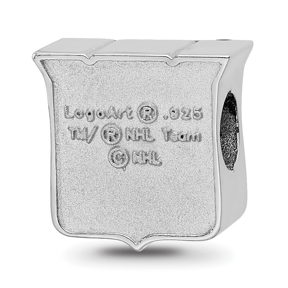 Sterling Silver NHL New York Rangers Enameled Logo Bead