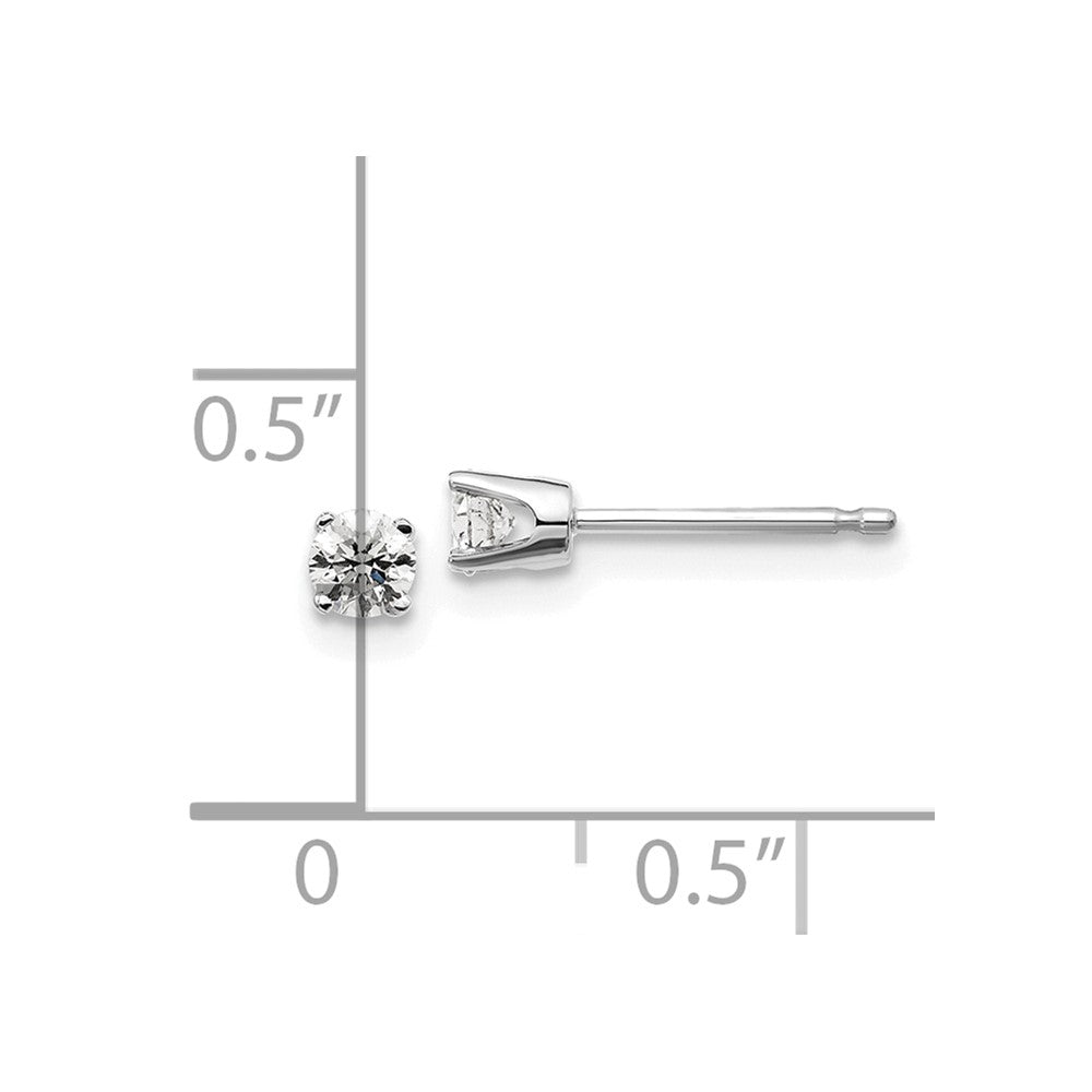14kw .20ct I2 K-L Diamond Stud Push-on Post Earrings