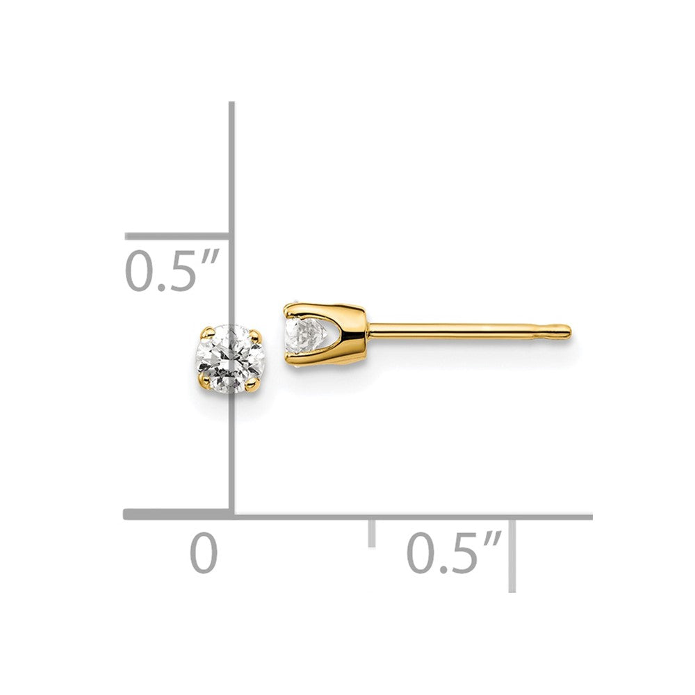 14ky .25ct. I2 K-L Diamond Stud Push-on Post Earrings