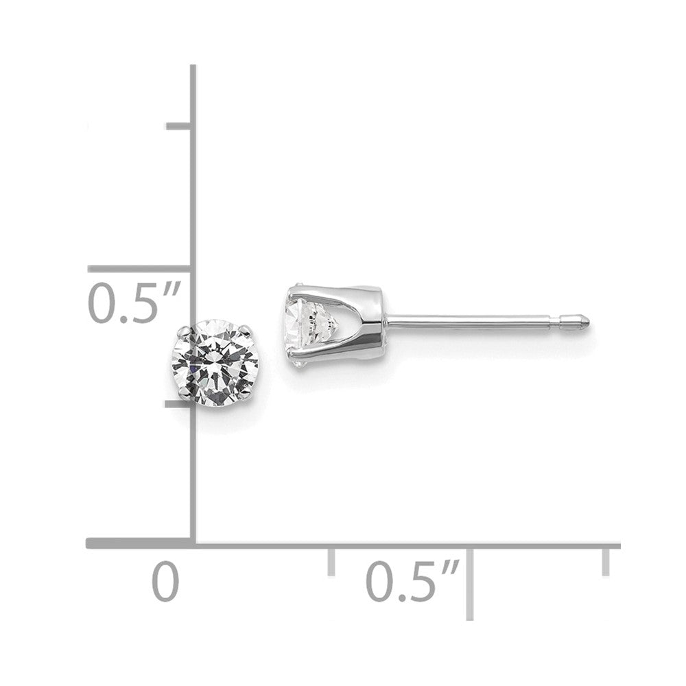 14kw .50ct I2 K-L Diamond Stud Push-on Post Earrings
