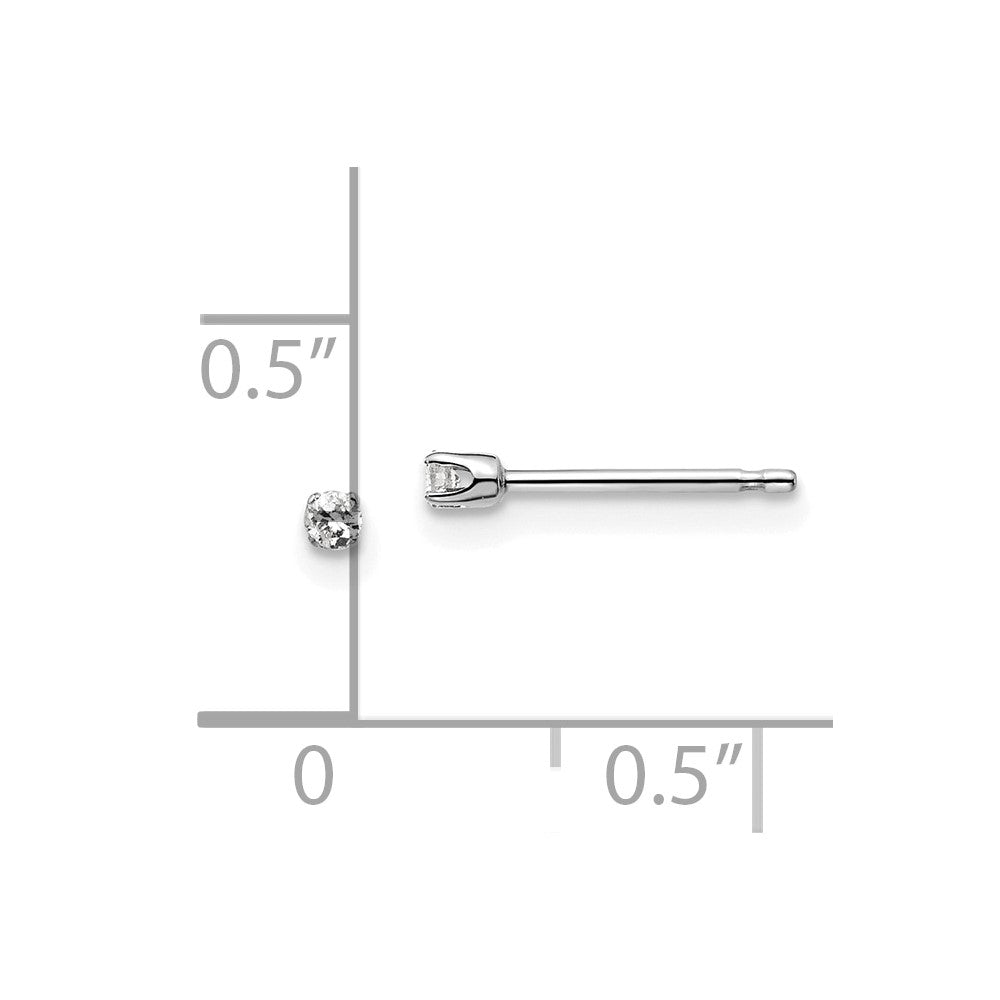 14kw .05ct I2 K-L Diamond Stud Push-on Post Earrings