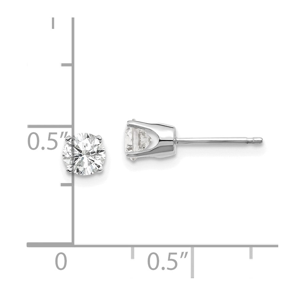14kw .75ct I1 J-K Diamond Stud Push-on Post Earrings