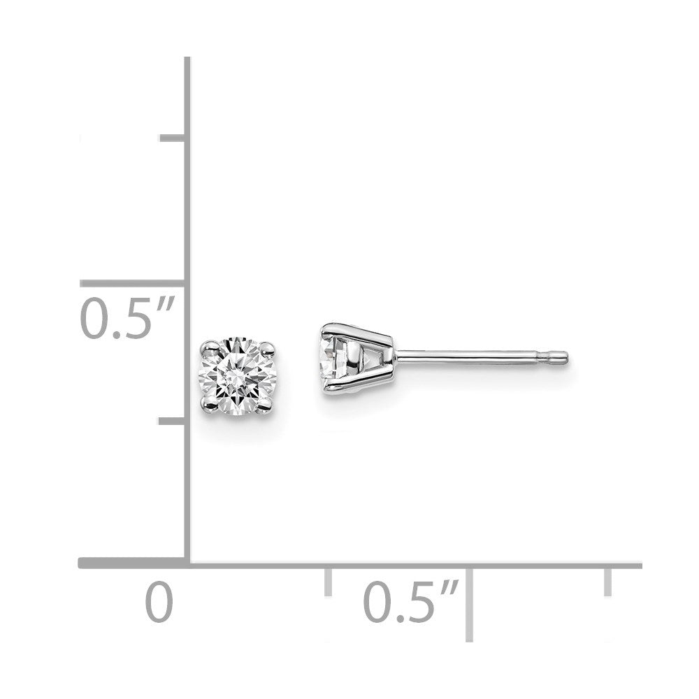 14kw .30ct I1 J-K Diamond Stud Push-on Post Earrings