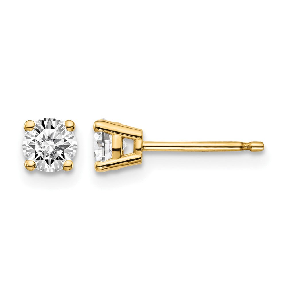 14y .60ct. I1 J-K Diamond Stud Push-on Post Earrings