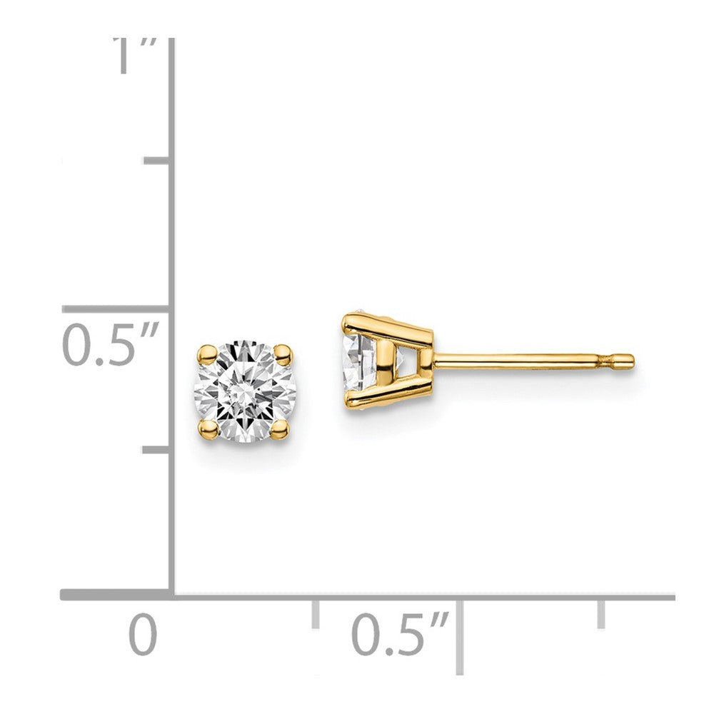 14y .70ct. I1 J-K Diamond Stud Push-on Post Earrings