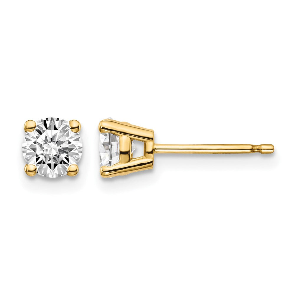 14y .85ct. I1 J-K Diamond Stud Push-on Post Earrings