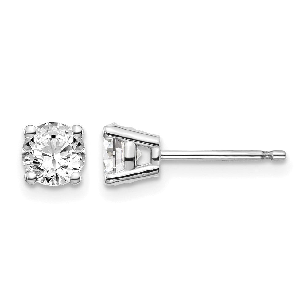 14kw .95ct I1 J-K Diamond Stud Push-on Post Earrings