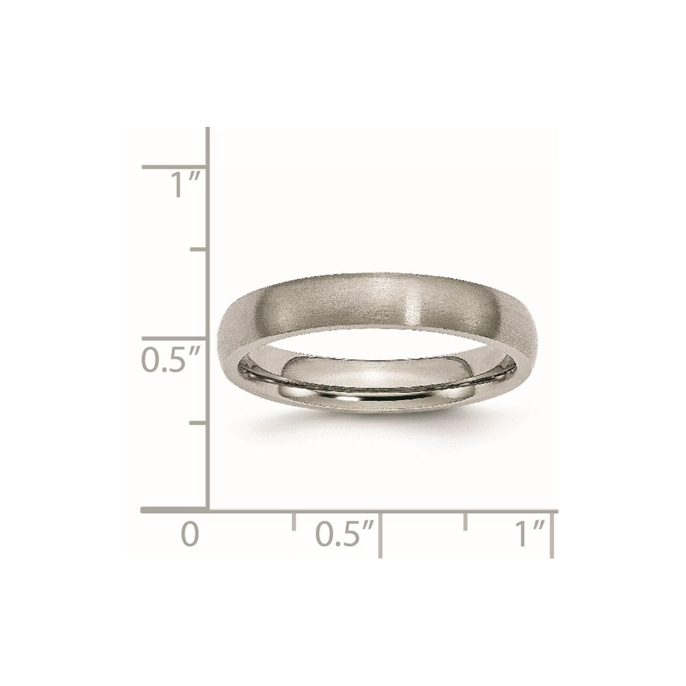 Chisel Titanium Brushed 4mm Half Round Band