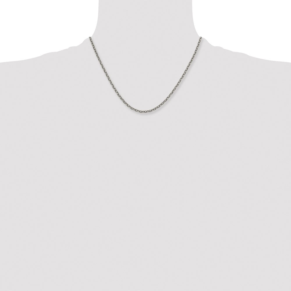 Chisel Titanium Polished 3.5mm 18 inch Cable Chain