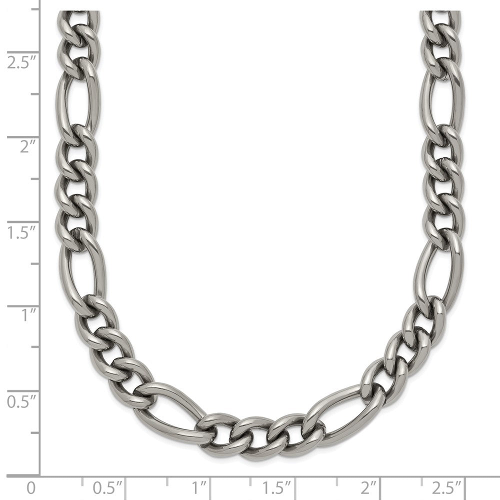 Chisel Titanium Polished 7mm 19.75 inch Figaro Chain