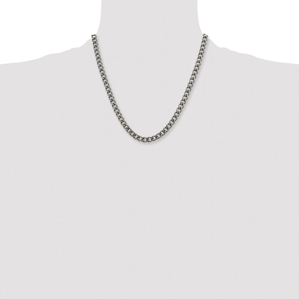 Chisel Titanium Polished 7.5mm 20 inch Curb Chain