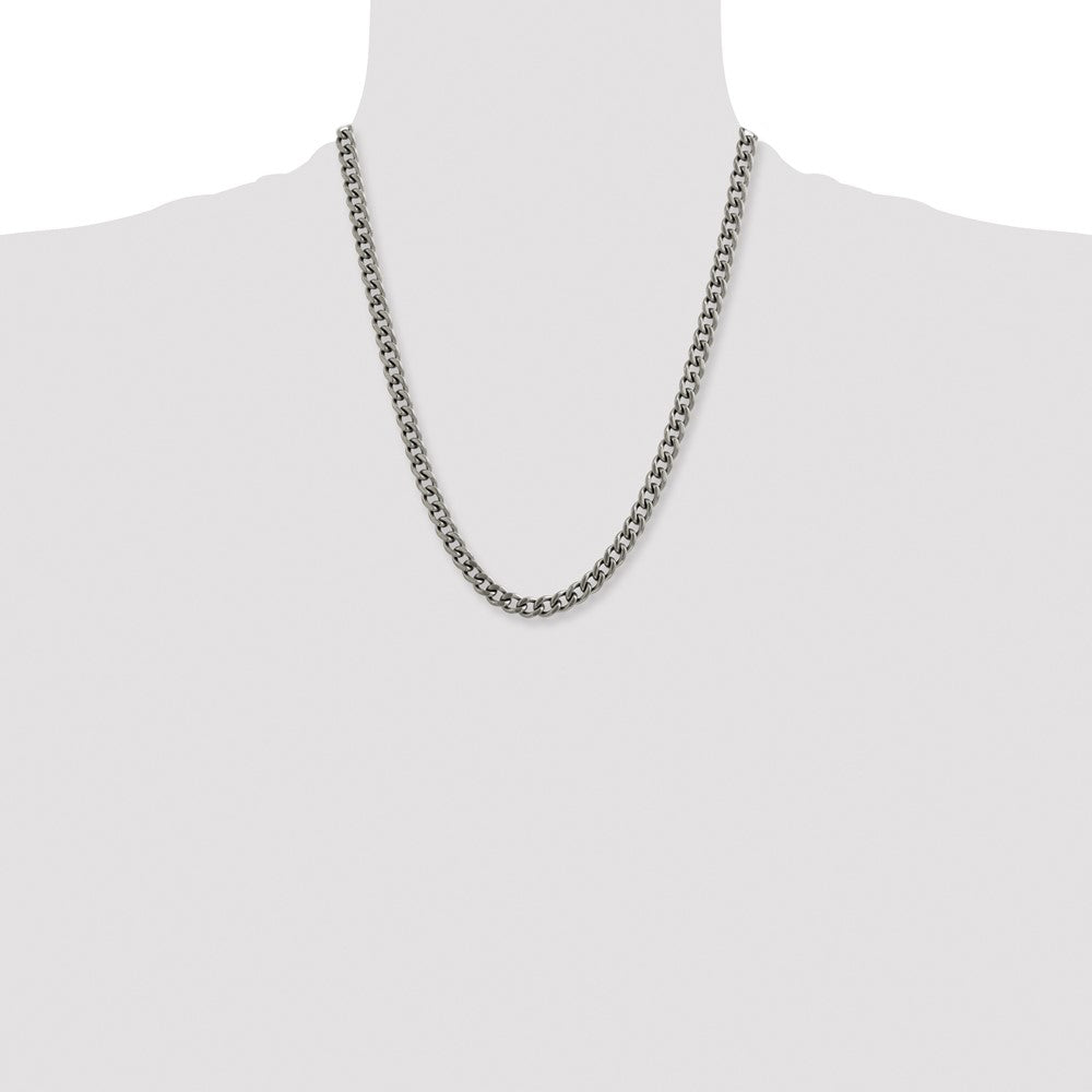 Chisel Titanium Polished 7.5mm 22 inch Curb Chain