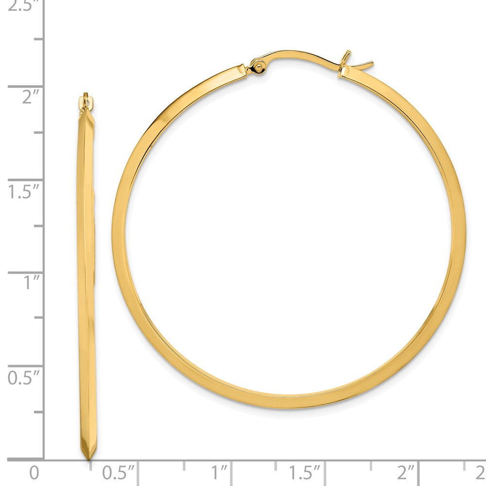 14K Polished Hoop Earrings