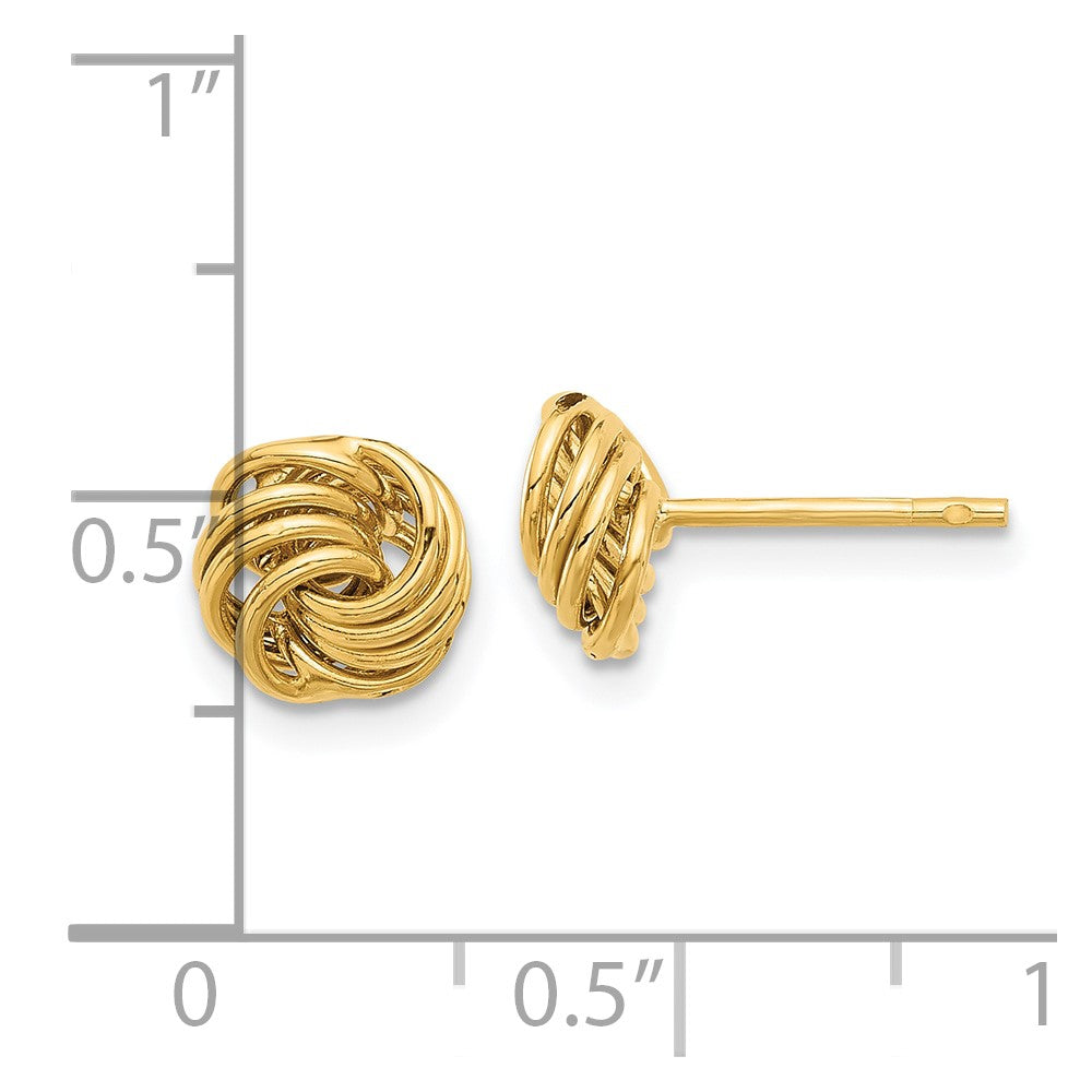 14K Polished Love Knot Post Earrings