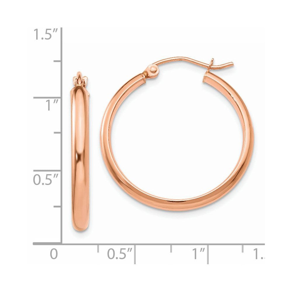 14k Rose Gold Rose Gold Hoop Earrings