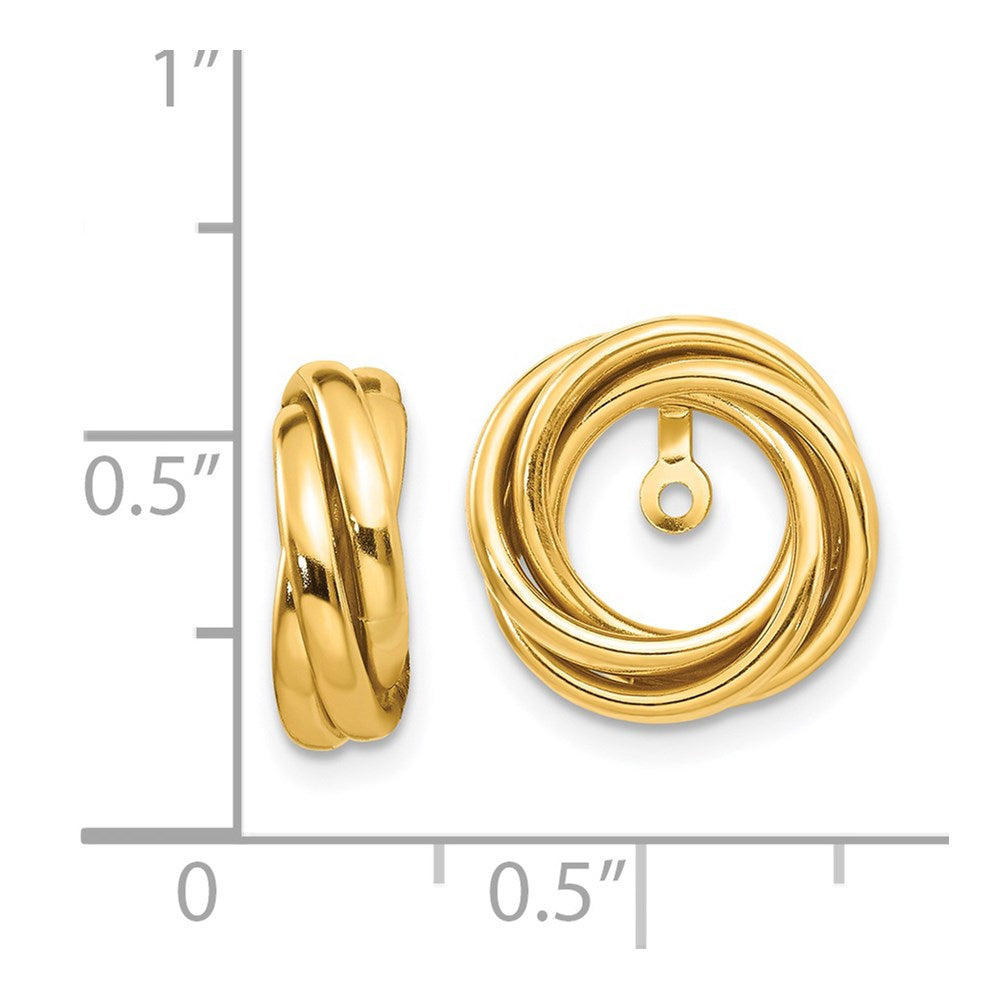 14k Polished Love Knot Earring Jackets
