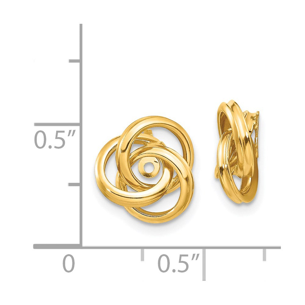 14k Polished Love Knot Earring Jackets