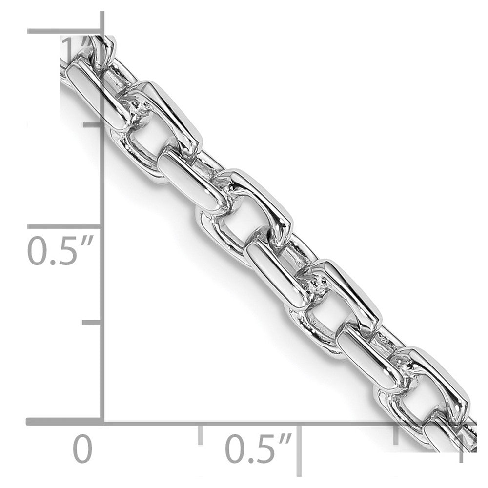 14K White Gold 22 inch 4.6mm Hand Polished Fancy Link with Fancy Lobster Clasp Chain