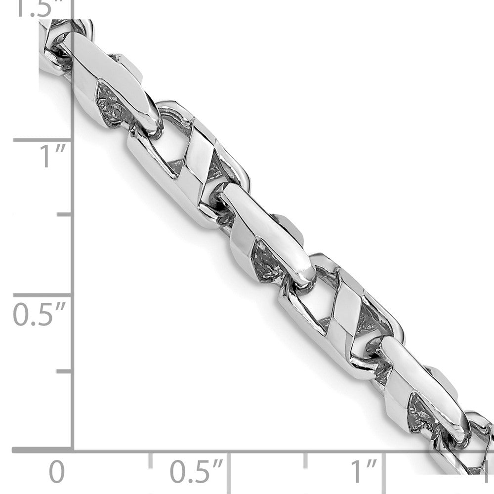 14K White Gold 24 inch 5.5mm Fancy Link with Fancy Lobster Clasp Chain