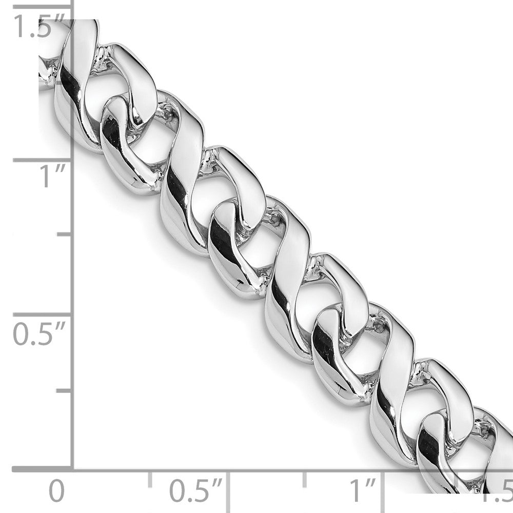 14K White Gold 22 inch 8.75mm Hand Polished Fancy Link with Fancy Lobster Clasp Chain