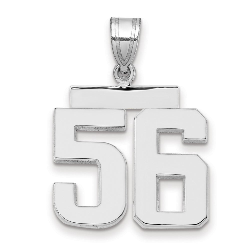 14kw Medium Polished Number 56 Charm