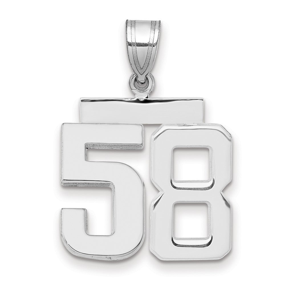 14kw Medium Polished Number 58 Charm