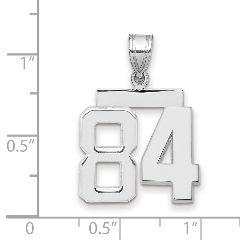 14kw Medium Polished Number 84 Charm