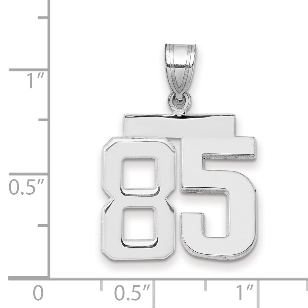 14kw Medium Polished Number 85 Charm