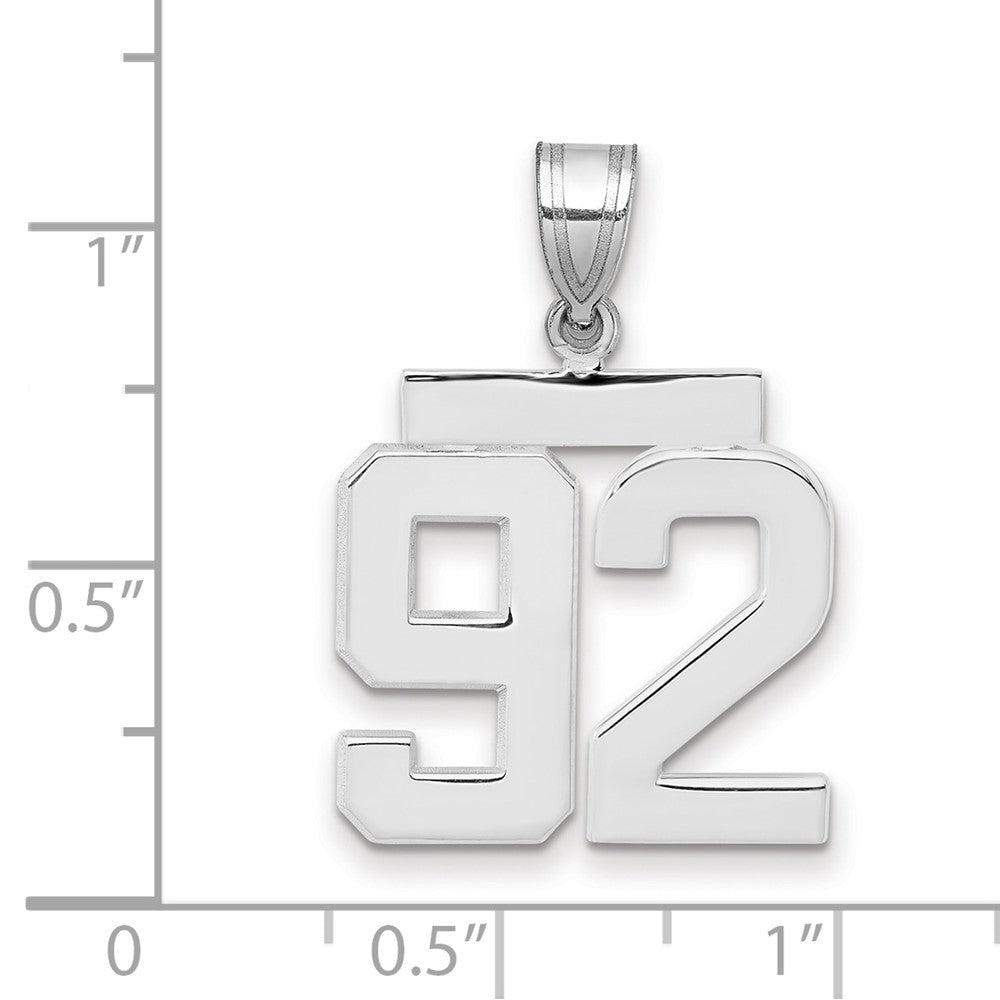 14kw Medium Polished Number 92 Charm