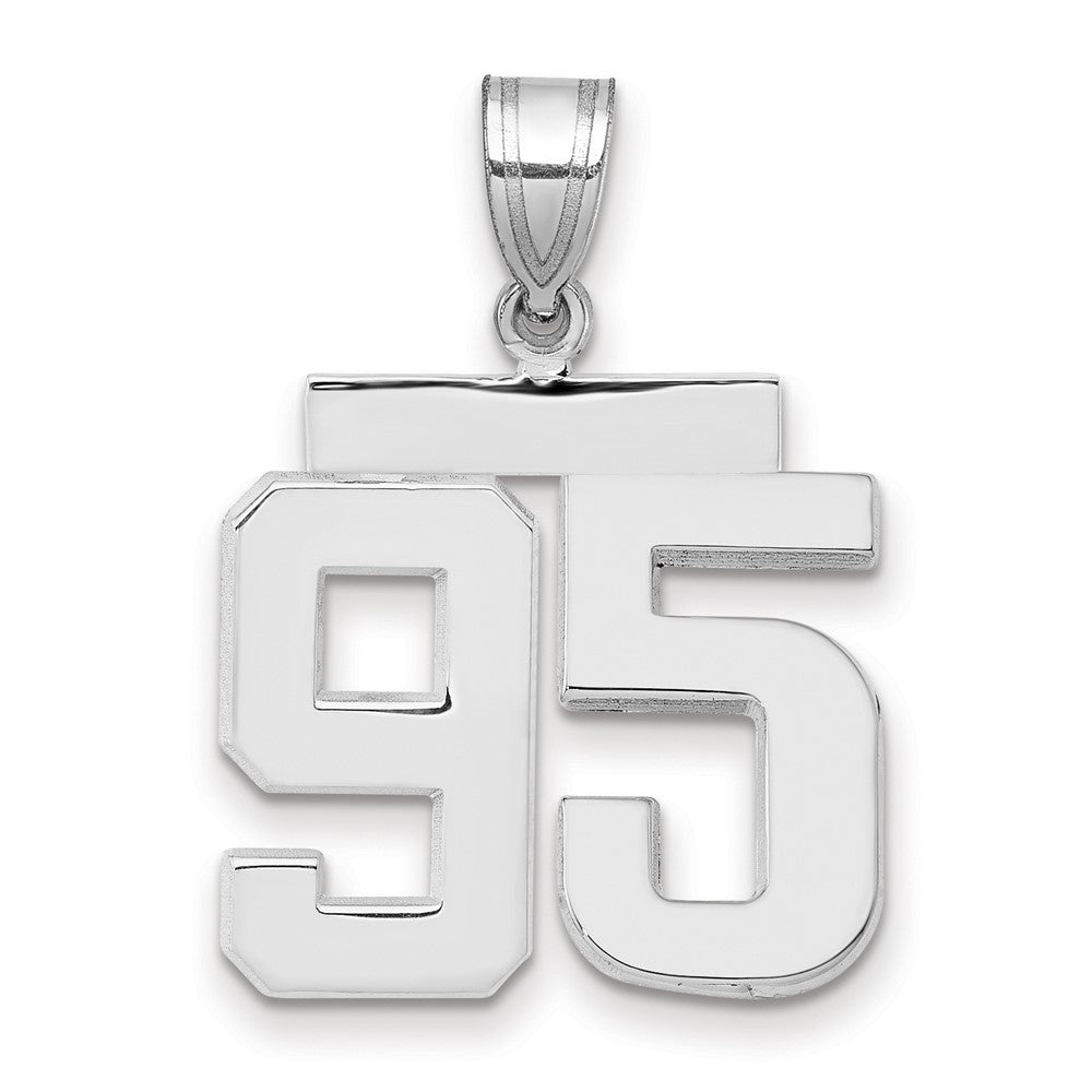 14kw Medium Polished Number 95 Charm