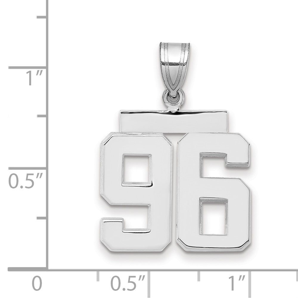 14kw Medium Polished Number 96 Charm