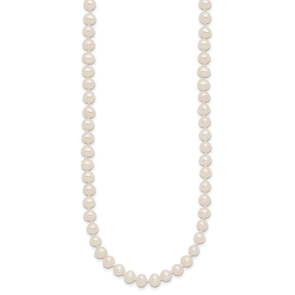 14k 4-5mm White Near-Round Freshwater Cultured Pearl 20 inch Necklace