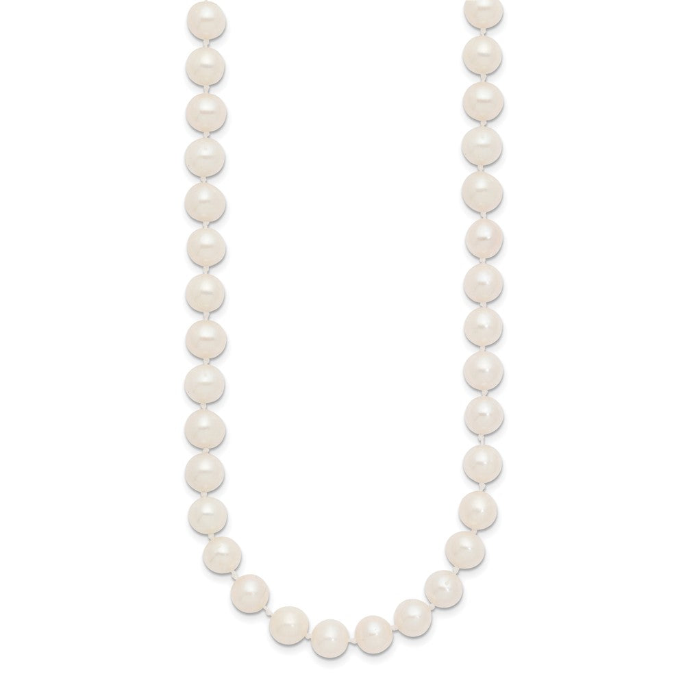 14k 7-8mm White Near-Round Freshwater Cultured Pearl 20 inch Necklace