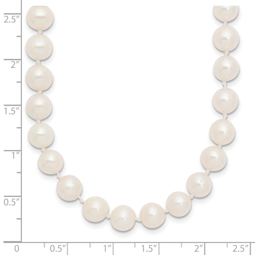14k 7-8 mm White Near-Round Freshwater Cultured Pearl 28 inch Necklace