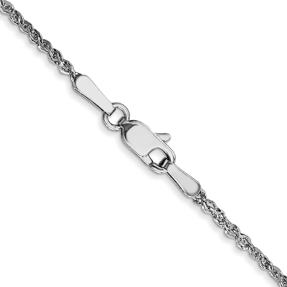 14K White Gold 14 inch 1.7mm Ropa with Lobster Clasp Chain