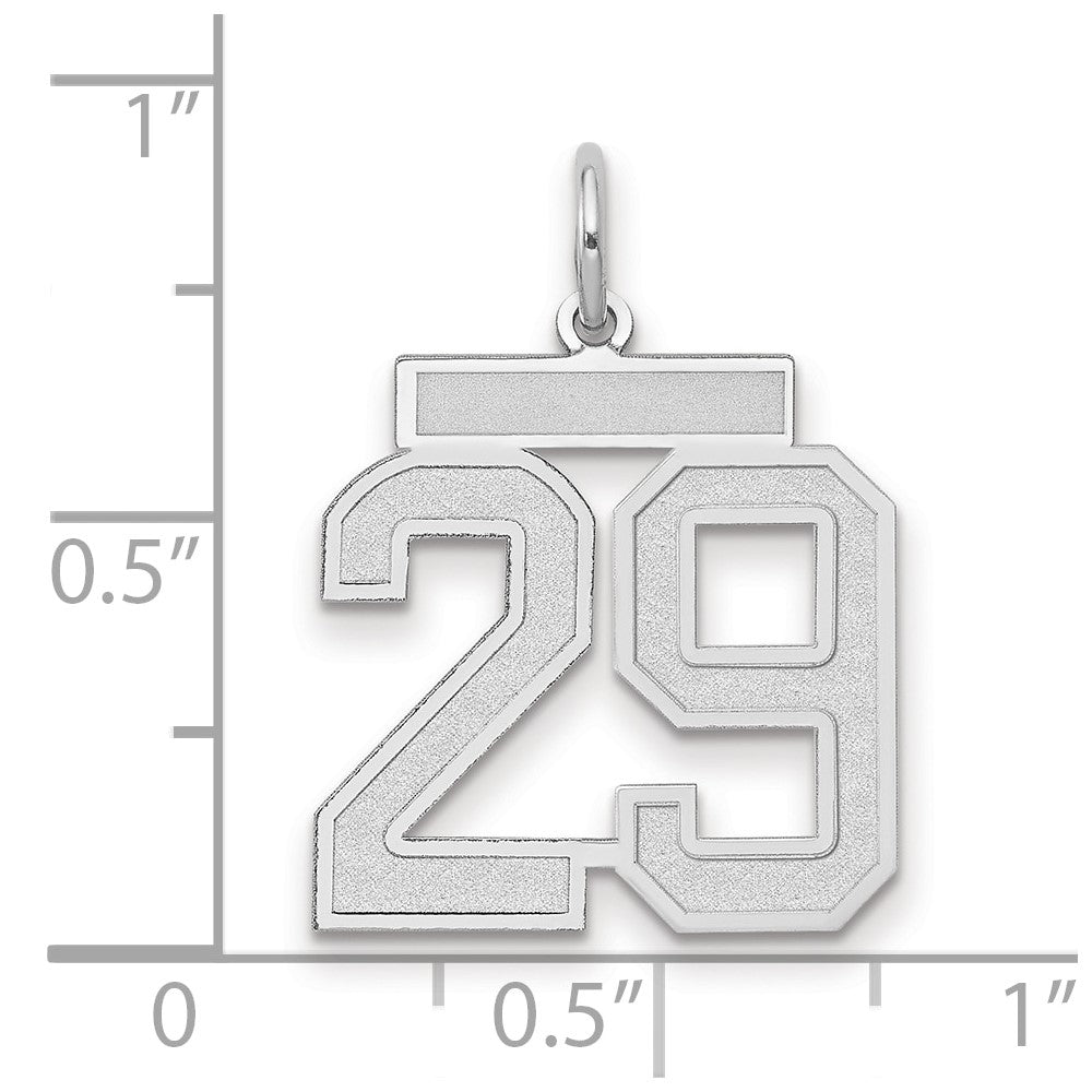 14kw Medium Satin Number 29 Charm