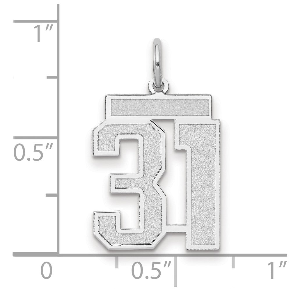 14kw Medium Satin Number 31 Charm