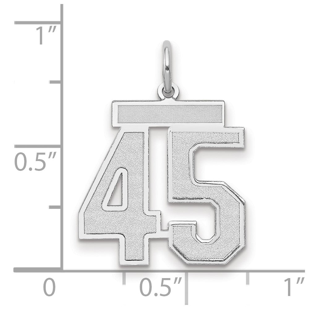 14kw Medium Satin Number 45 Charm