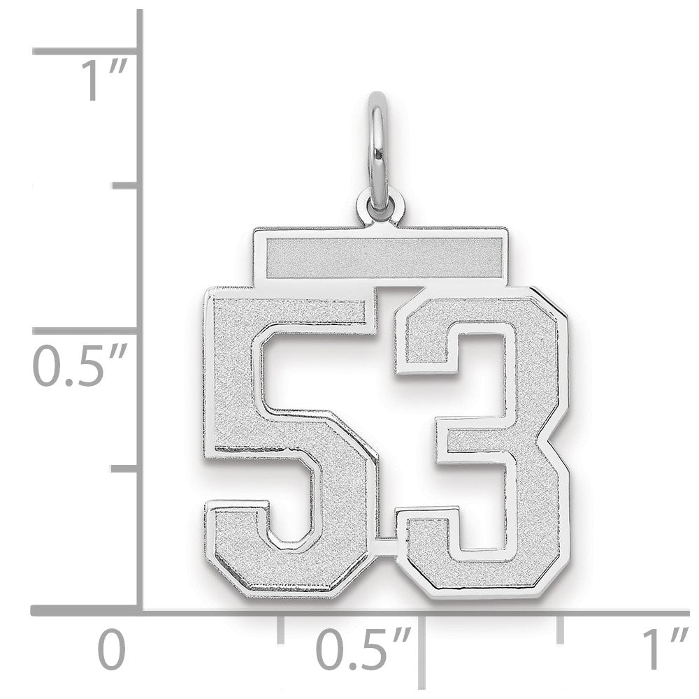 14kw Medium Satin Number 53 Charm