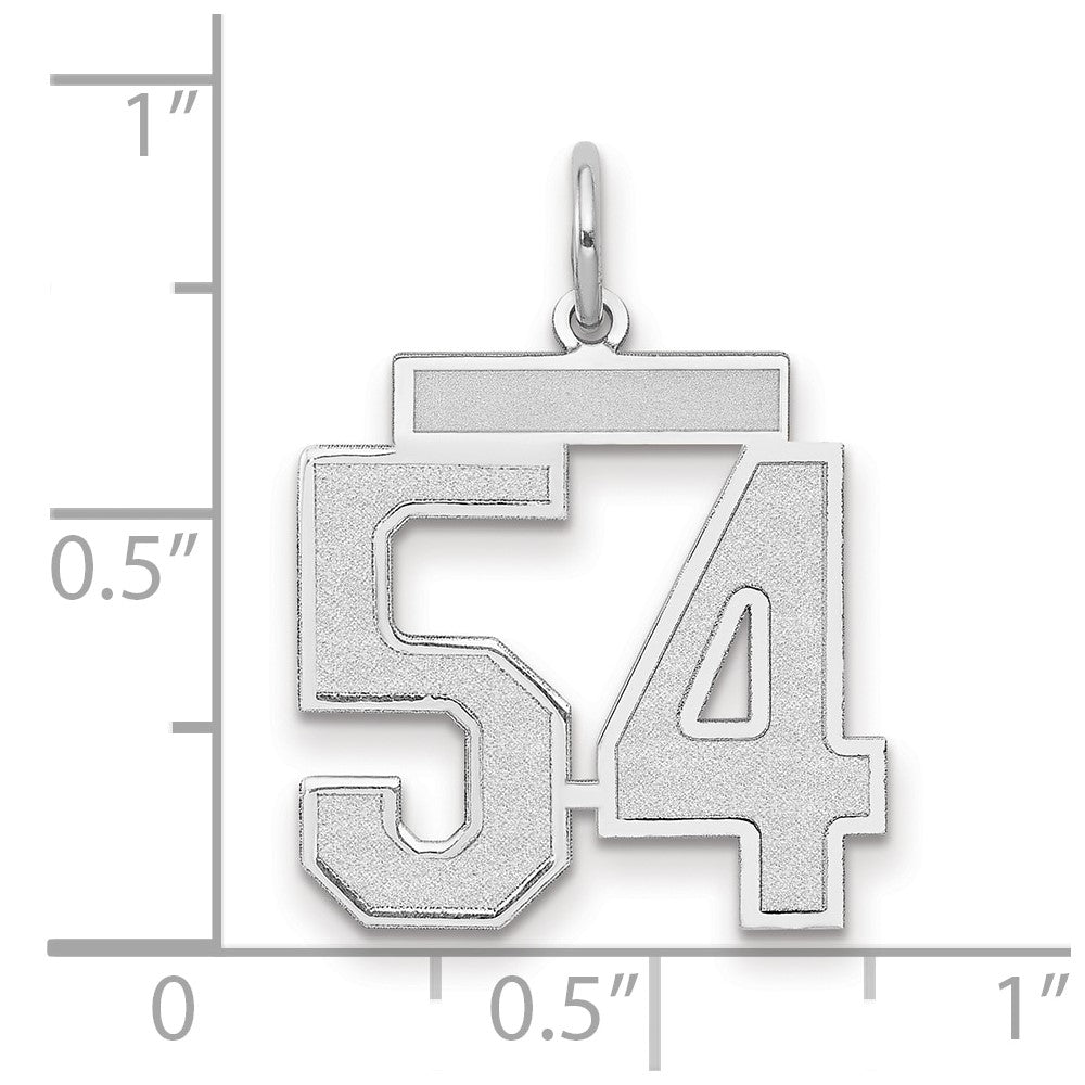 14kw Medium Satin Number 54 Charm